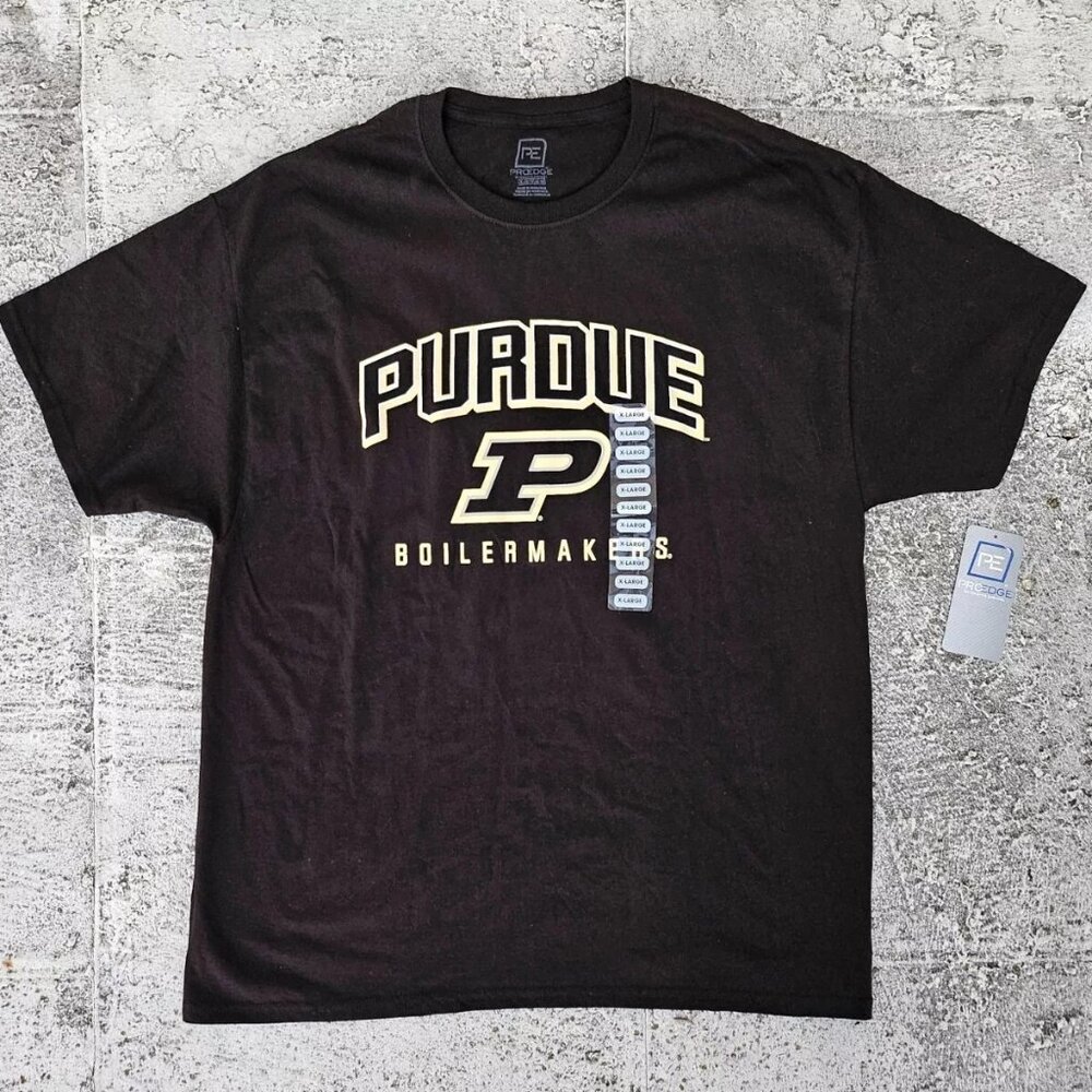 Pro Edge Men Tee PURDUE Crew Neck Cotton T Shirt Short Sleeve Sizes XL(46-48)